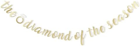 Diamond of the Season Gold Glitter Banner for Bridal Shower