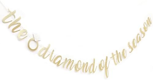 Diamond of the Season Gold Glitter Banner for Bridal Shower