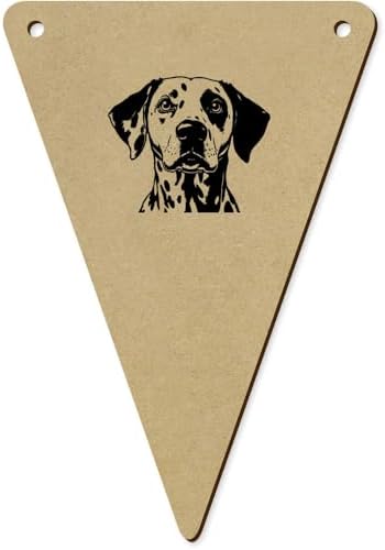5 pcs Dalmation Portrait Wooden Bunting Flags BN00087089