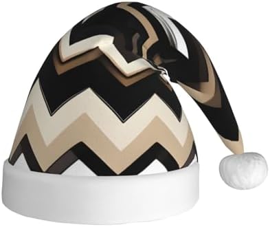 QINZHENG Zigzag Print Santa Hat for Women
