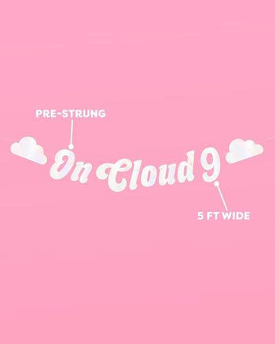 XO Fetti On Cloud Nine Banner - White 5 Ft