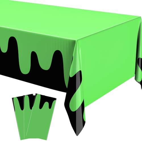 3 Pcs Ghost Themed Tablecloths 54x108 Inch Waterproof for Birthday Parties