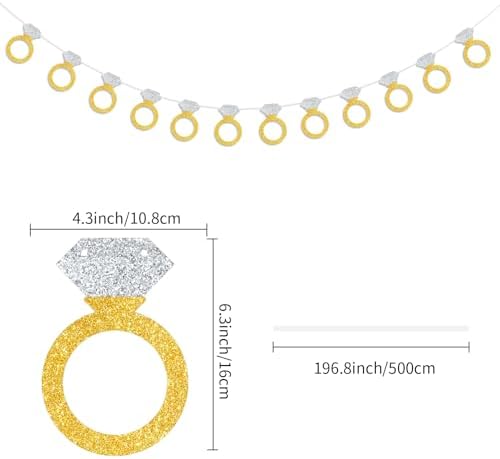 Diamond Ring Garland Bachelorette Party Banner Engagement Decor