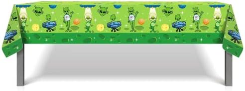 3 Alien Theme Party Tablecovers 87x51 Inch Plastic