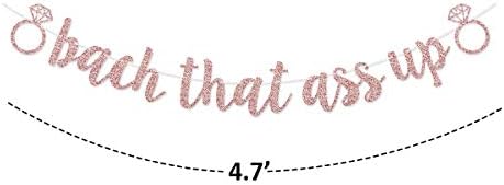 Glamoncha Rose Gold Bachelorette Banner Garland