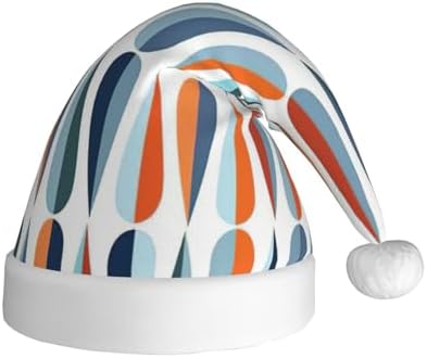 QinZheng Retro Santa Hat with Drop Shapes Print