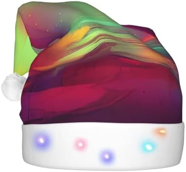 Qin Zheng LED Light Up Santa Hat for Adults Christmas Hat