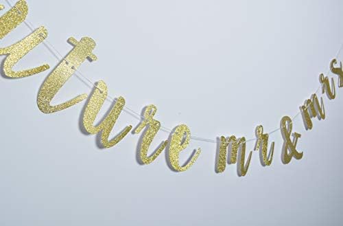 Gold Glitter Future Mr Mrs Banner