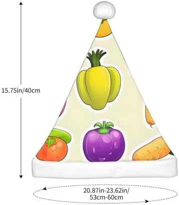 Personalized Santa Hat with Cartoon Vegetable Fruits Print