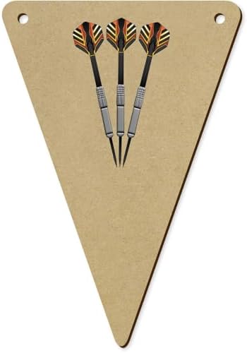 Set of 5 Darts Wooden Bunting Flags 140mm