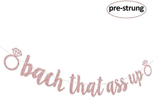 Glamoncha Rose Gold Bachelorette Banner Garland