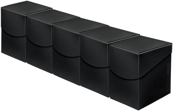 Ultra Pro Jet Black Eclipse Card Deck Box Set of 5