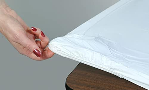 Kwik-Covers 6 Foot Rectangle Plastic Table Covers Bundle of 5 White