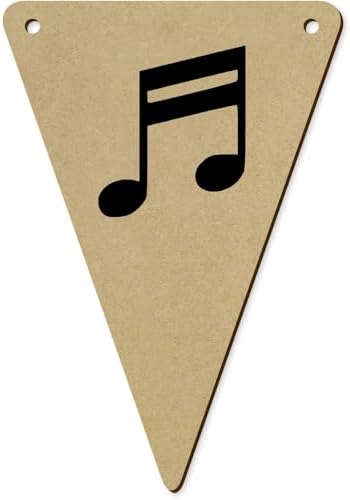 5 Pack Slanted Beamed Sixteenth Note Wooden Bunting Flags