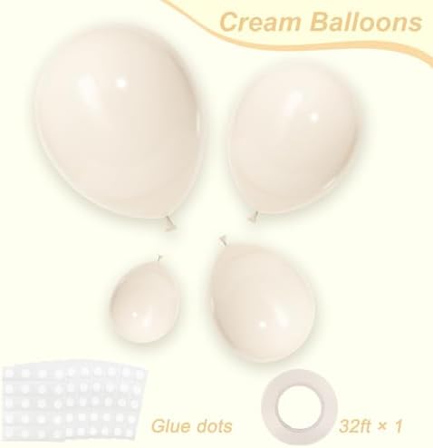 White Sand Balloons 105pcs 5101218 Inch Garland Arch Kit for Parties