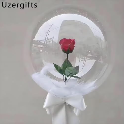 25 Pack Transparent Bobo Balloons 24 Inches for Decorations