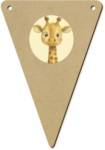5 Piece Cute Baby Giraffe Wooden Bunting Flags BN00085738