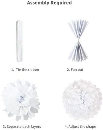 ANSOMO Tissue Paper Pom Poms Party Decorations