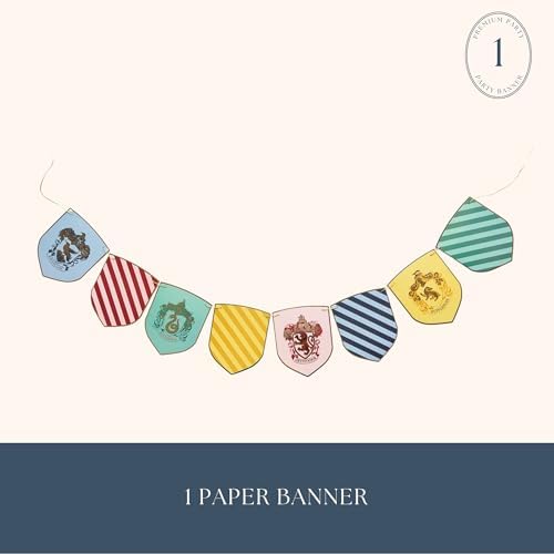 Harry Potter House Banner - 12x6 Multicolor