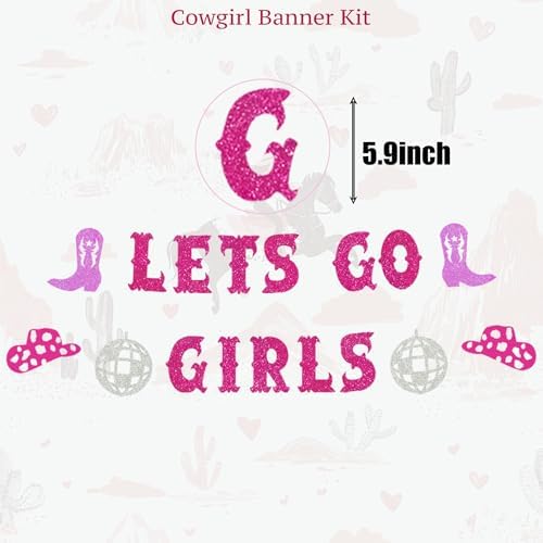 Lets Go Girls Cowgirl Bachelorette Banner