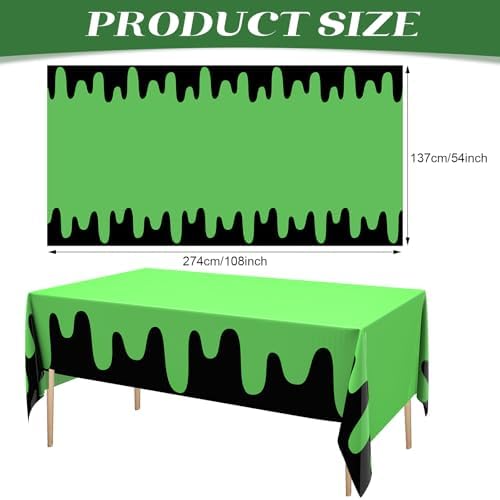 3 Pcs Ghost Themed Tablecloths 54x108 Inch Waterproof for Birthday Parties
