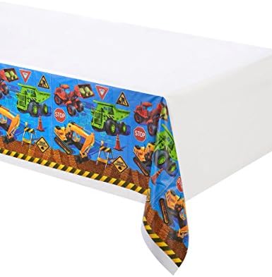 Construction Theme Plastic Tablecloth for Parties
