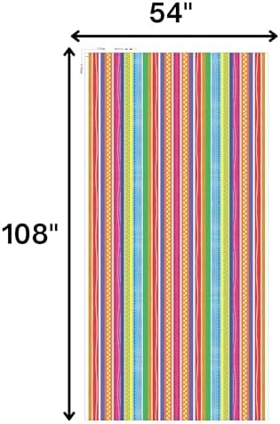 Fiesta Plastic Tablecloth 4 Pack 54x108 for Cinco De Mayo Parties