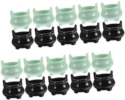 Toyvian 80pcs Miniature Witch Cauldron Pots Halloween Decorations