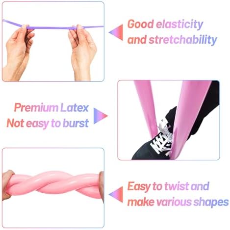 DIY Balloon Animal Kit with Pump and 100 Long Balloons