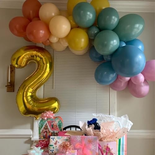 KEPMOV Boho Rainbow Balloons 60Pcs Set 12 Inch Decor