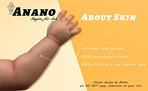 Anano Reborn Toddler Boy 23 Inch Realistic Silicone Doll Set