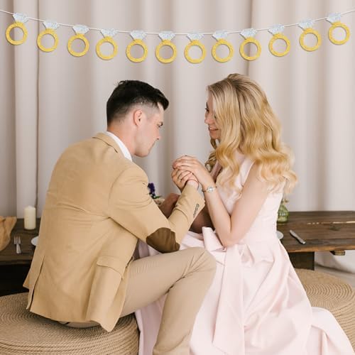 Diamond Ring Garland Bachelorette Party Banner Engagement Decor