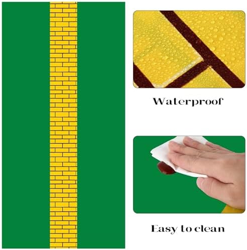 3 Pcs Yellow Brick Runner Tablecloth for Halloween Party