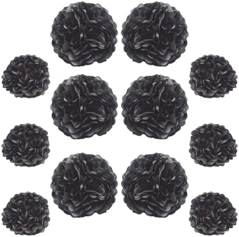 Ruidee 12 Piece Tissue Paper Pom Poms Decorations