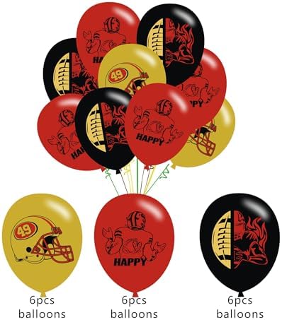 49 Piece Football Party Decor Set for Boys Girls