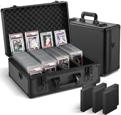 Vollicaifit Graded Card Storage Box 4 Row Black Case