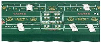 Amscan Premium Green Craps Table Cover 37x6
