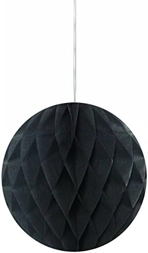Wrapables 6 Inch Tissue Pom Pom Decor Set Black
