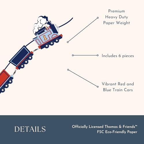 Thomas Friends Train Banner Kit - 6 Pieces Red Blue