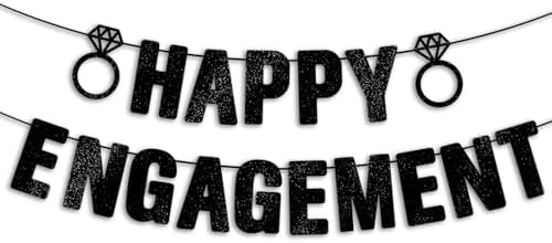 JunyRuny Pre-Strung Happy Engagement Banner