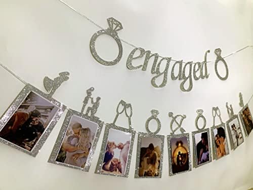 Engagement Wedding Banners - Silver Decor for Party