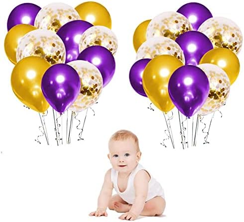 Purple and Gold Balloon Arch Kit 121 PCS Party Decor