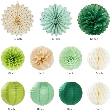 Sage Green Champagne Gold Birthday Decor 21pc Set