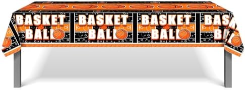 2 Pack Basketball Themed Tablecloths for Parties