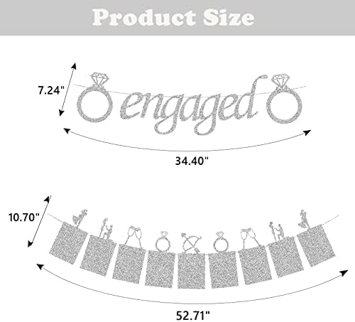 Engagement Wedding Banners - Silver Decor for Party