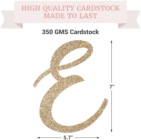 Pre-Strung Gold Glitter Engagement Banner - Happy Wedding Party Decor