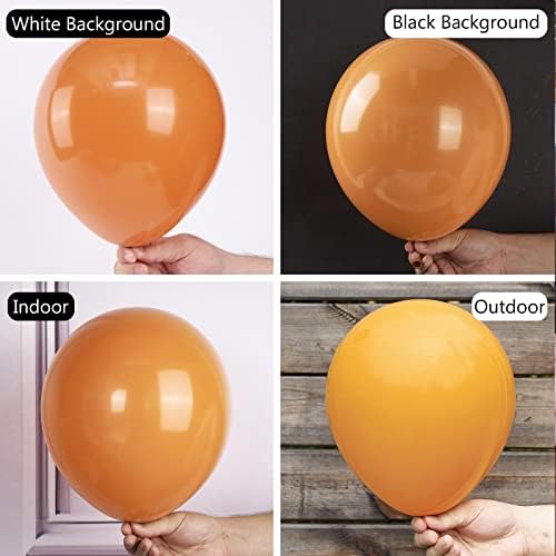 PartyWoo Burnt Orange Balloons 100pcs Arch Garland Kit For Fall Events