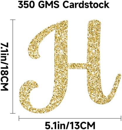 Pre-Strung Happy Engagement Banner Gold Glitter