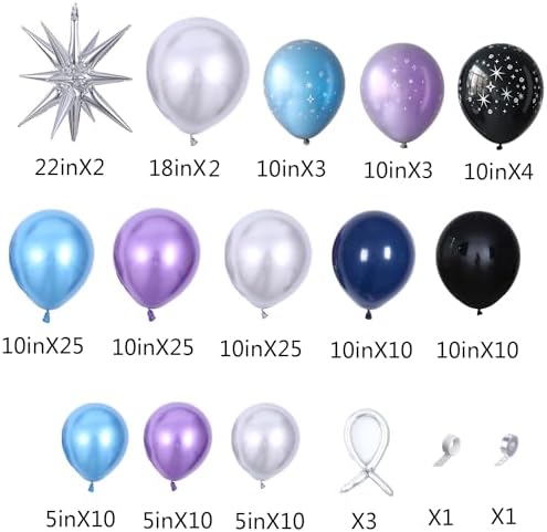Galaxy Space Balloon Arch Garland Kit 144Pcs Decorations