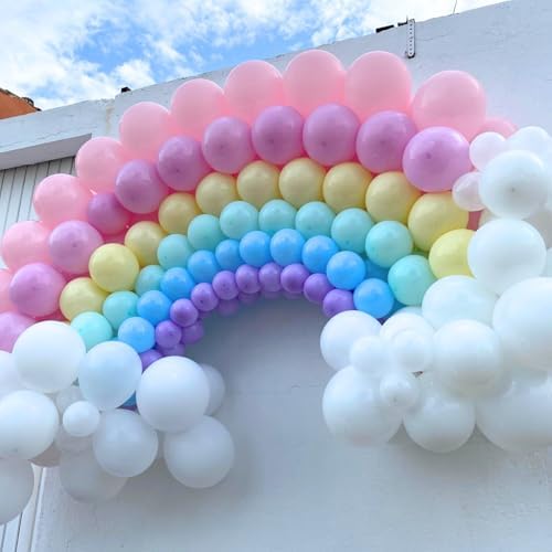 FEYG Pastel Balloons 12 Inch Rainbow Kit